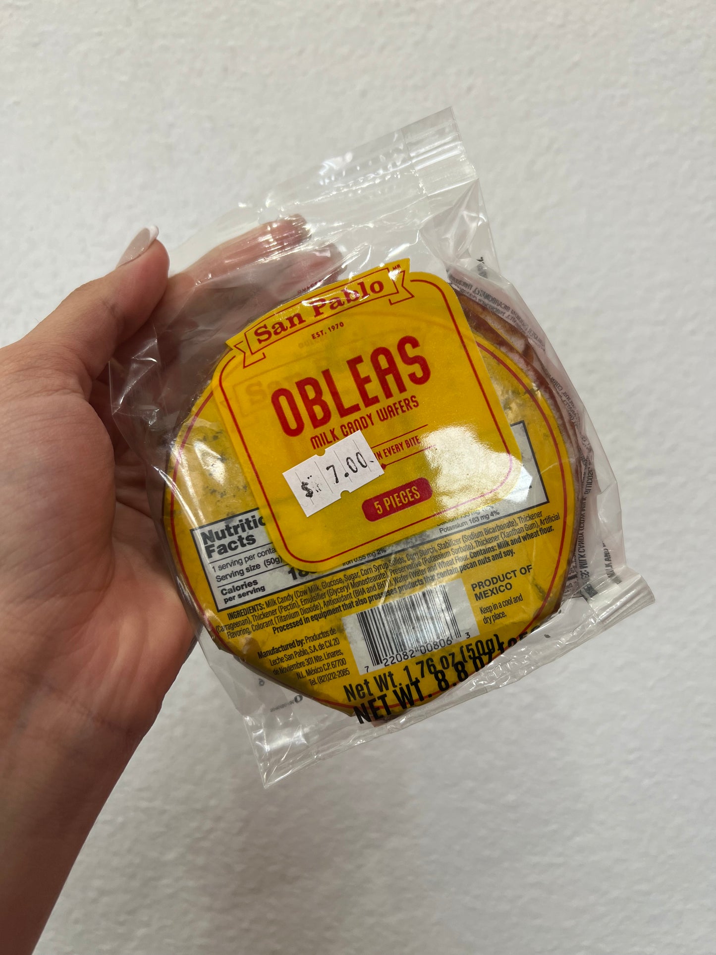 San Pablo Obleas con cajeta Medianas