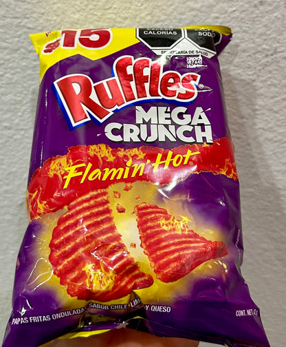 RUFFLES MEGA CRUNCH FLAMIN HOT