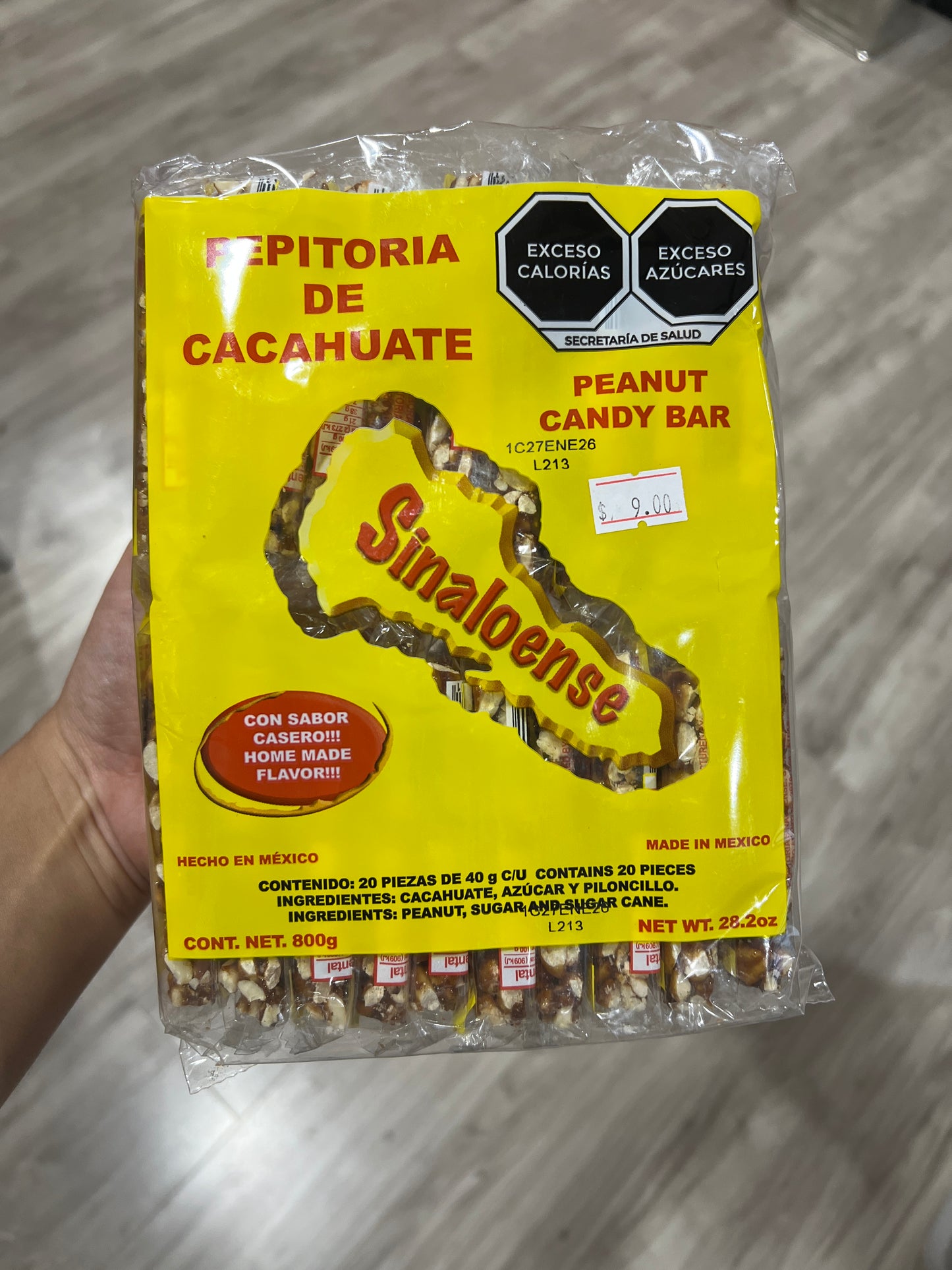 Palanqueta sinaloense cacahuate