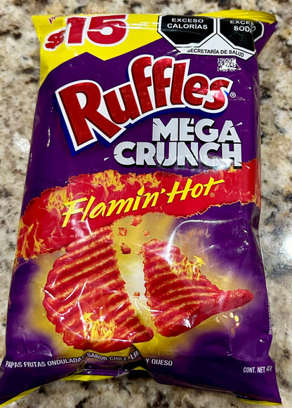 RUFFLES MEGA CRUNCH FLAMIN HOT