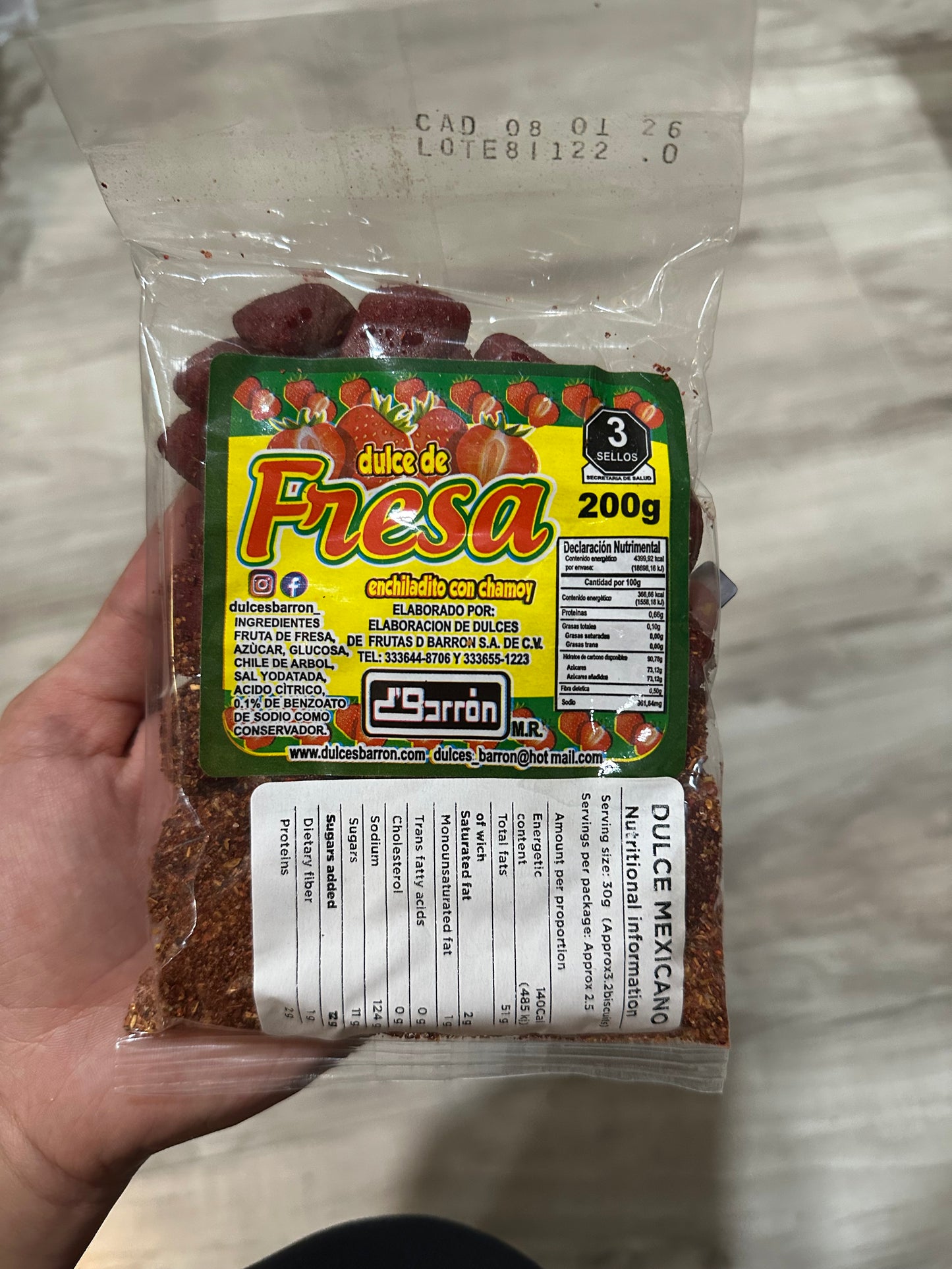 FRUTAS ENCHILADAS 3x$10
