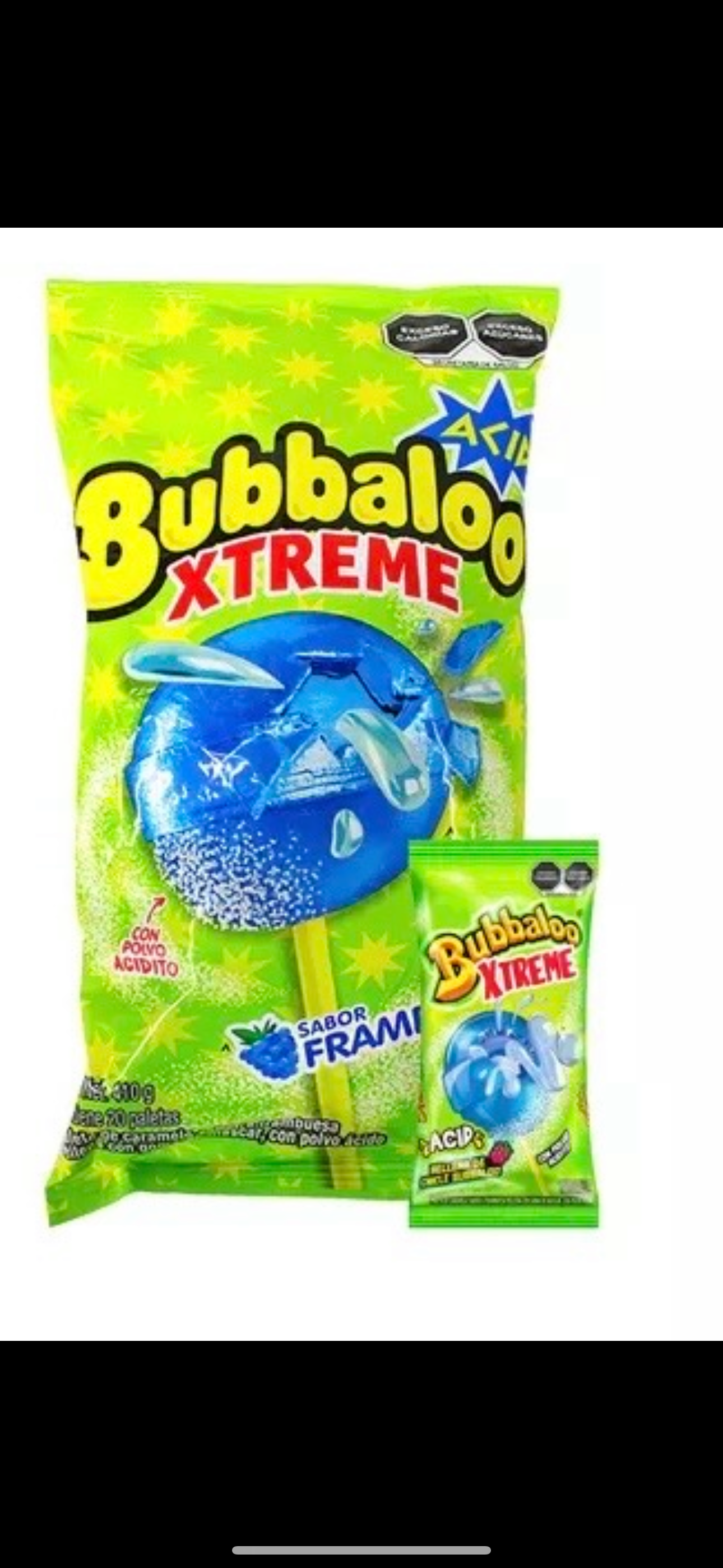 PALETA BUBBALOO XTREME