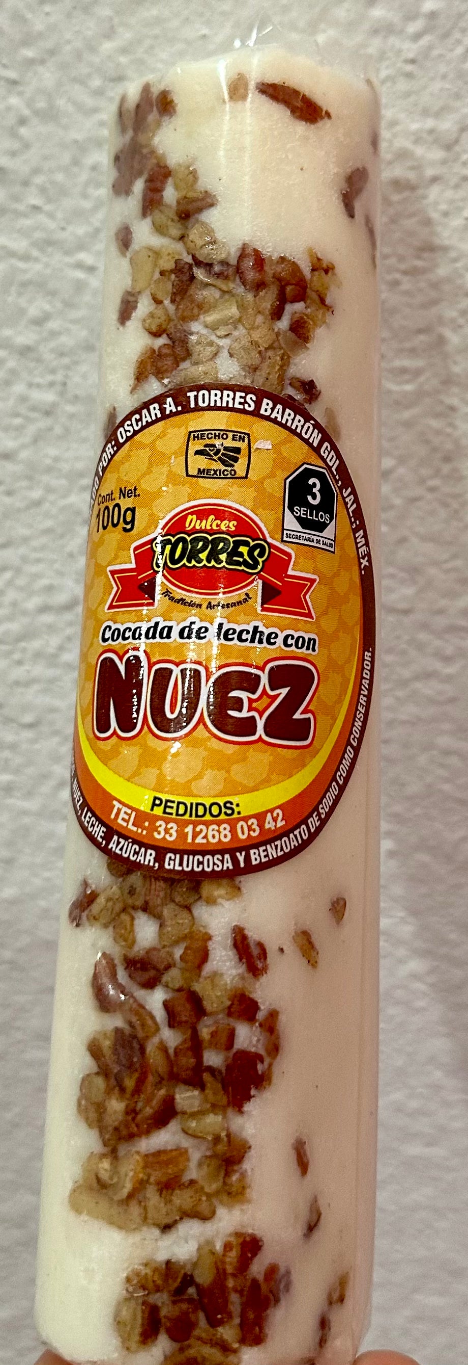 ROLLO DE COCADA CON NUEZ